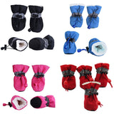 4pcs/set Waterproof Dog Anti-slip Boots
