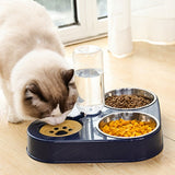 Double Bowl Feeder With Water Bottle