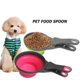 Collapsible Food Scoop and Sealing Clip for Food Storage
