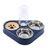 Double Bowl Feeder With Water Bottle