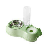 Double Bowl Feeder With Water Bottle