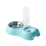 Double Bowl Feeder With Water Bottle