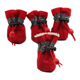 4pcs/set Waterproof Dog Anti-slip Boots