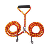 Braided Nylon Leash Double or Single Lead With/Without Soft Padded Handle