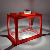 Mini Aquarium Fish Tank with LED Light 10*12.5*8.5cm