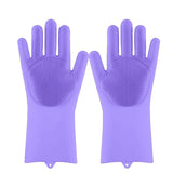 1 Pair Magic Silicone Pet Wash Gloves