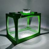 Mini Aquarium Fish Tank with LED Light 10*12.5*8.5cm