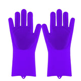 1 Pair Magic Silicone Pet Wash Gloves