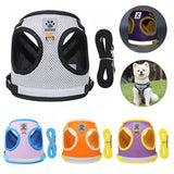 Reflective Safety Dog Harness and Leash for Small Medium Dogs