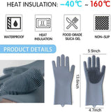 1 Pair Magic Silicone Pet Wash Gloves