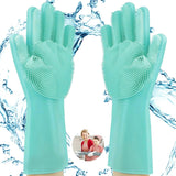 1 Pair Magic Silicone Pet Wash Gloves