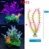 3Pcs  Artificial Aquarium Plants Decoration