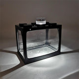 Mini Aquarium Fish Tank with LED Light 10*12.5*8.5cm