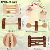 6Pcs/Set Pet Natural Wooden Chewing Toys